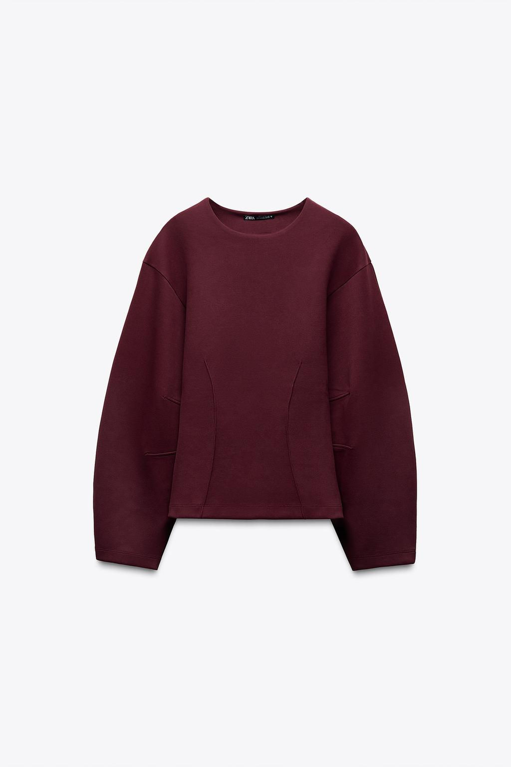 FITTED INTERLOCK SWEATSHIRT - Zara фото 17