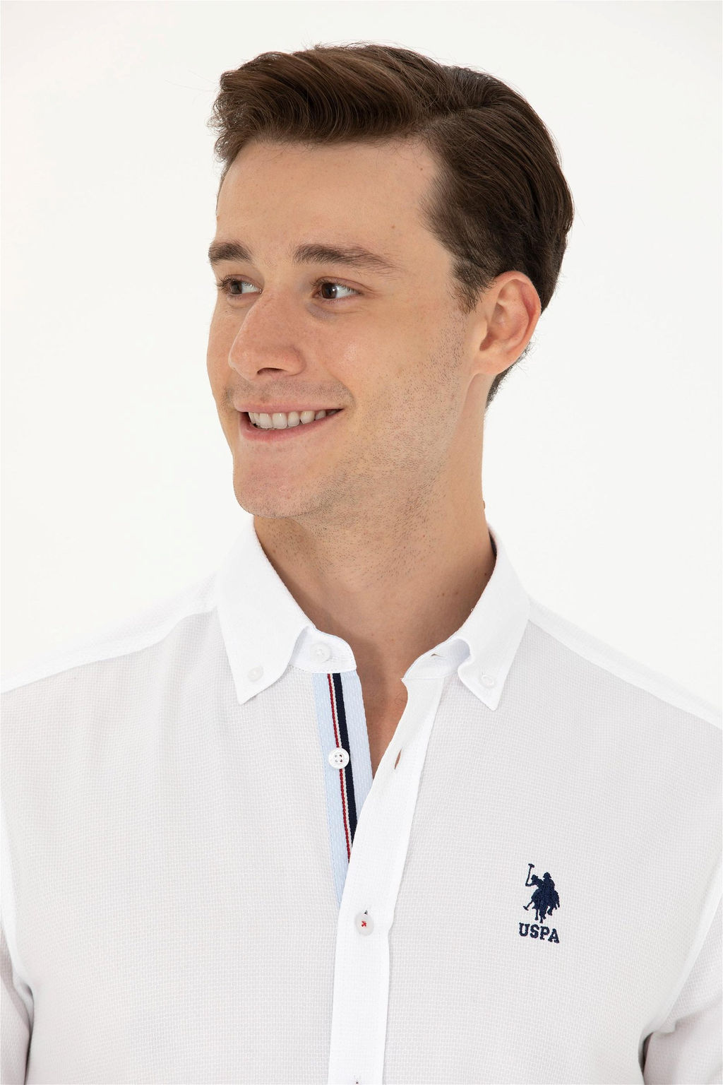 U. S. Polo Assn / Мужская белая рубашка с длинным рукавом - U.s. polo assn фото 9