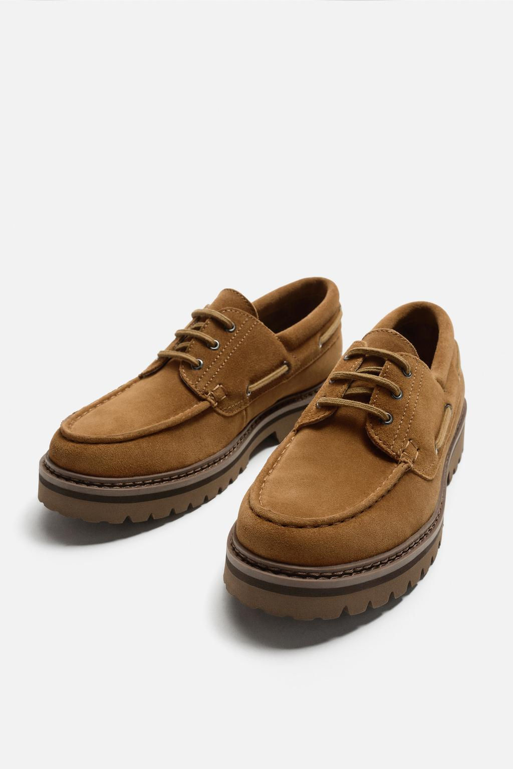 LEATHER DECK SHOES - Zara фото 10