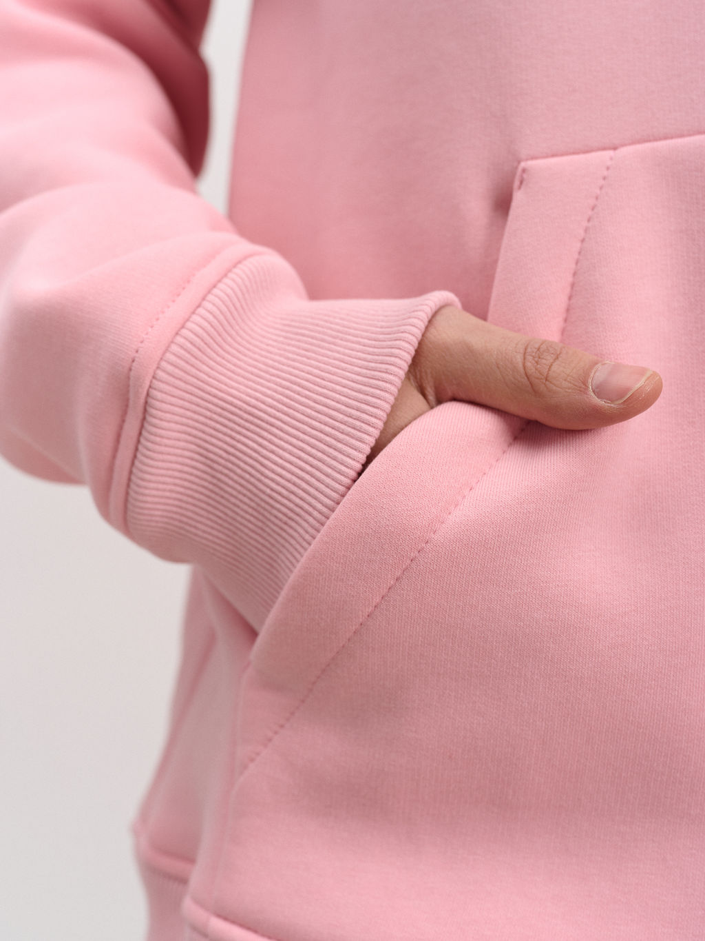 Толстовка мужская с капюшоном "Вasic" розовый