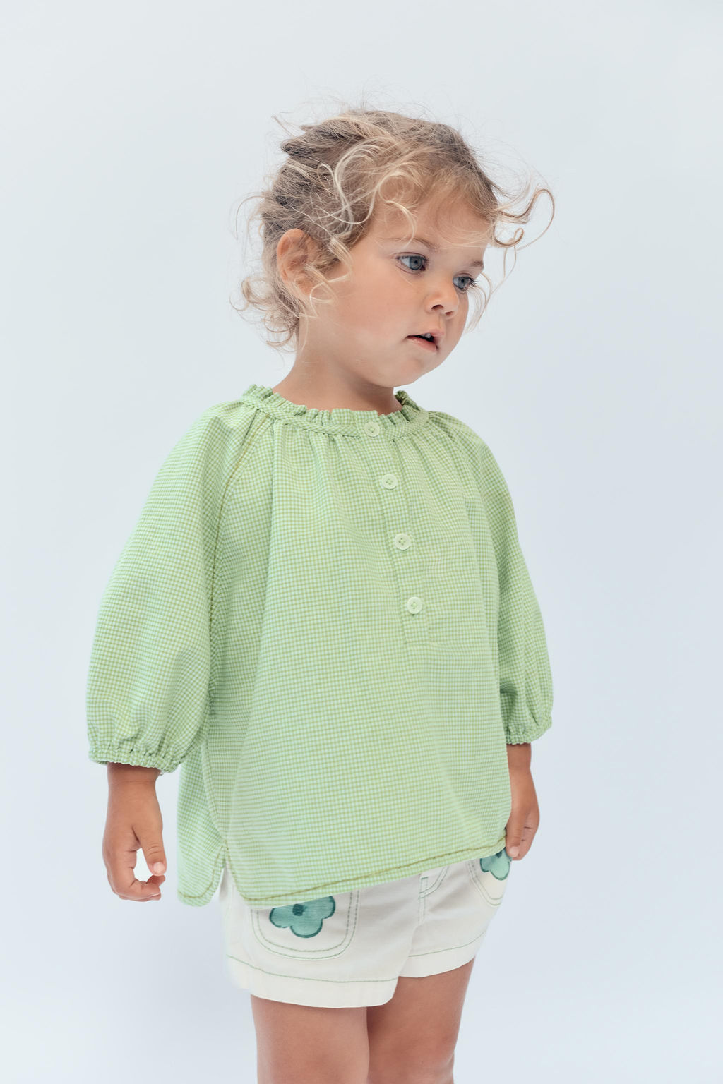 2-14 A?OS/ SHORT PESPUNTES FLORES LIMITED EDITION / Estampado - Zara фото 6
