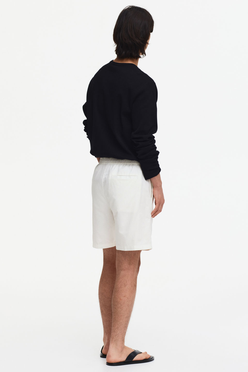 Pantal?n corto en mezcla de lino Regular Fit - H&m фото 11