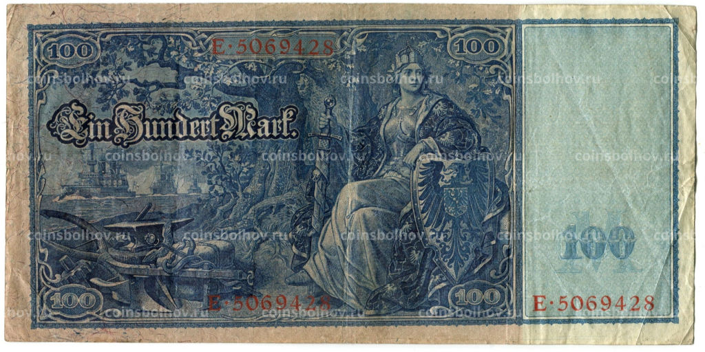 Банкнота 100 марок 1910 года Германия