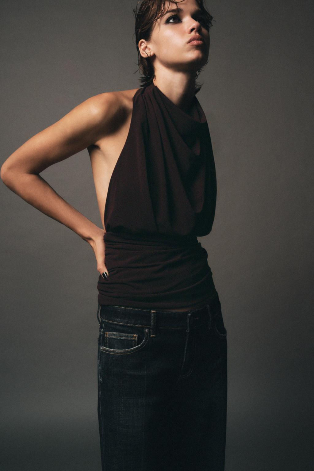 DRAPED HALTER TOP - Zara фото 2