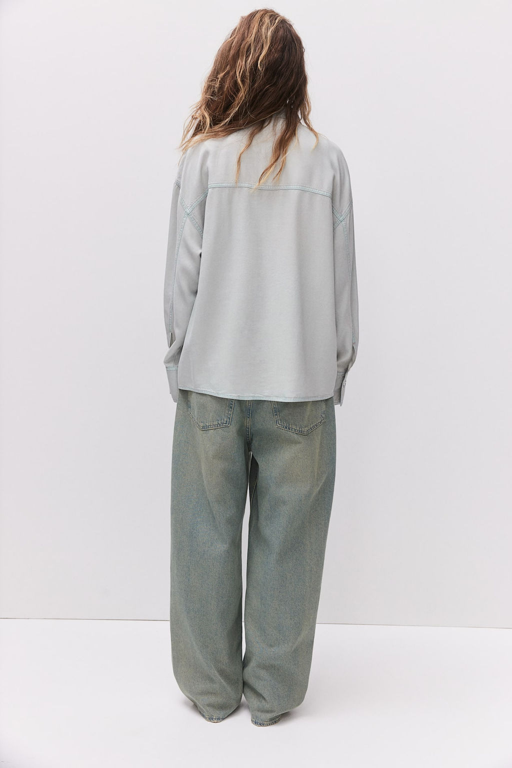Camisa denim oversize - H&m фото 3