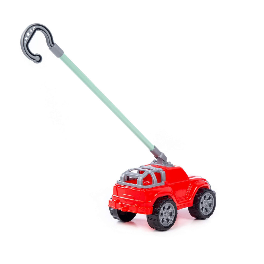 Автомобиль-каталка Дени с ручкой (красный) - Полесье фото 4