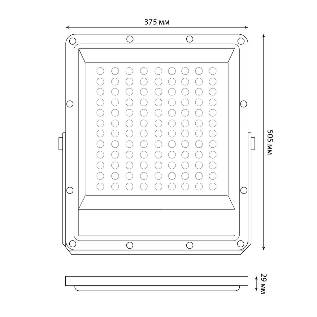 ULF-F51D-300W/6500K IP65 200-240V GREY Прожектор светодиодный. Дневной свет (6500K). Угол 90 градусов. Корпус серый. TM Uniel