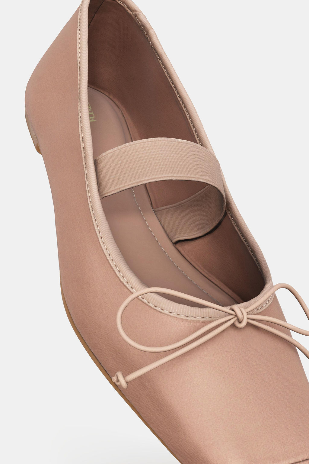 SATIN BALLET FLATS WITH BOW - Zara фото 10