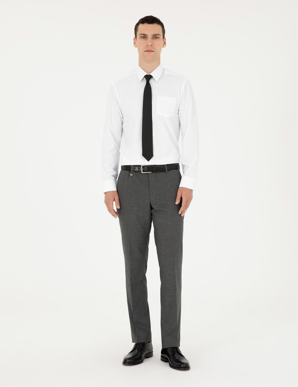 Beyaz Regular Fit Uzun Kollu Basic G_mlek