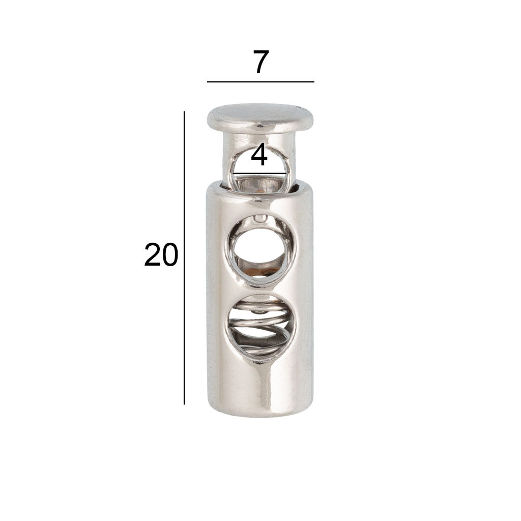 Зажим металл Micron GB 2002 d 4 мм в пакете 12 шт №04 никель