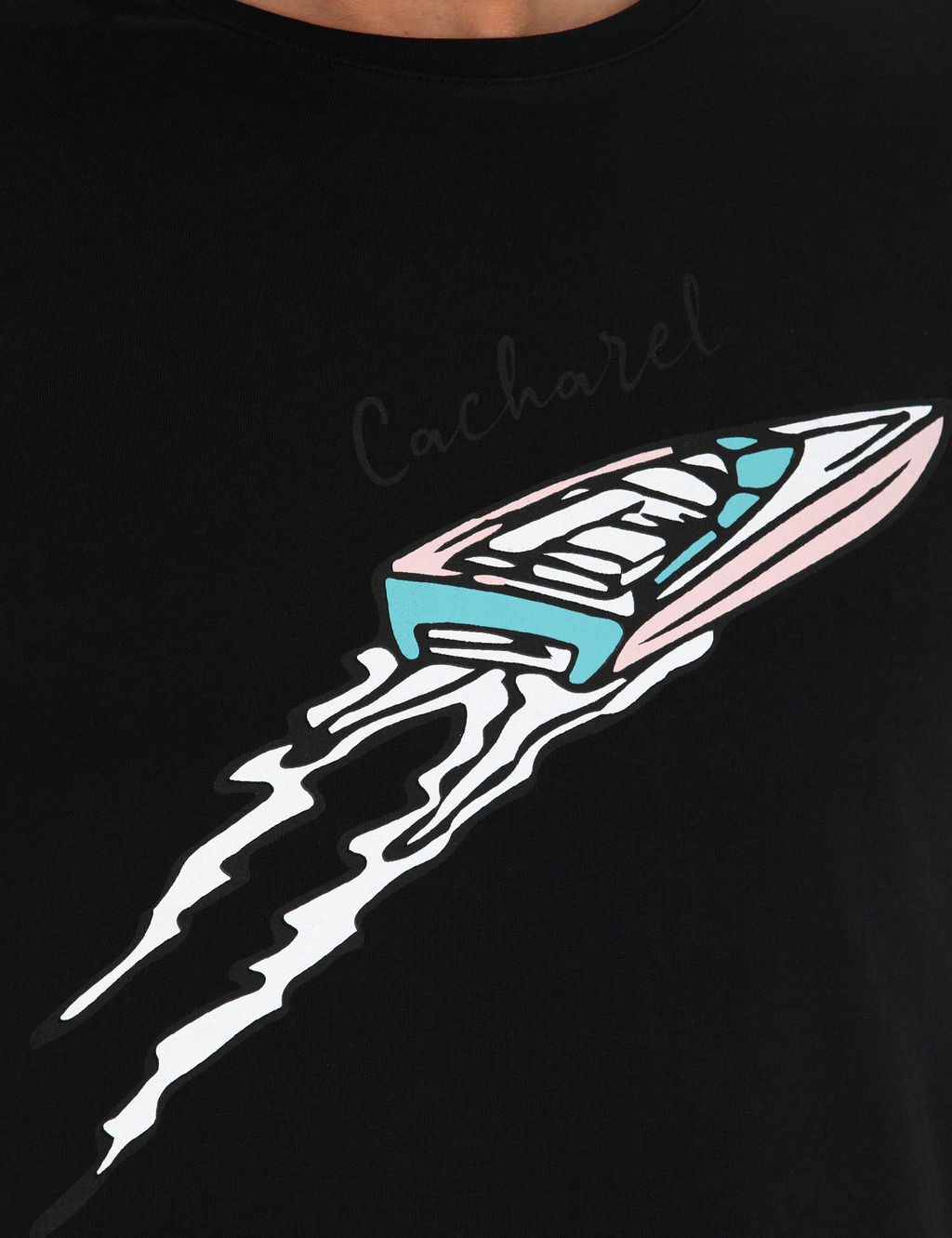 Siyah Slim Fit Ti__rt - Cacharel фото 7