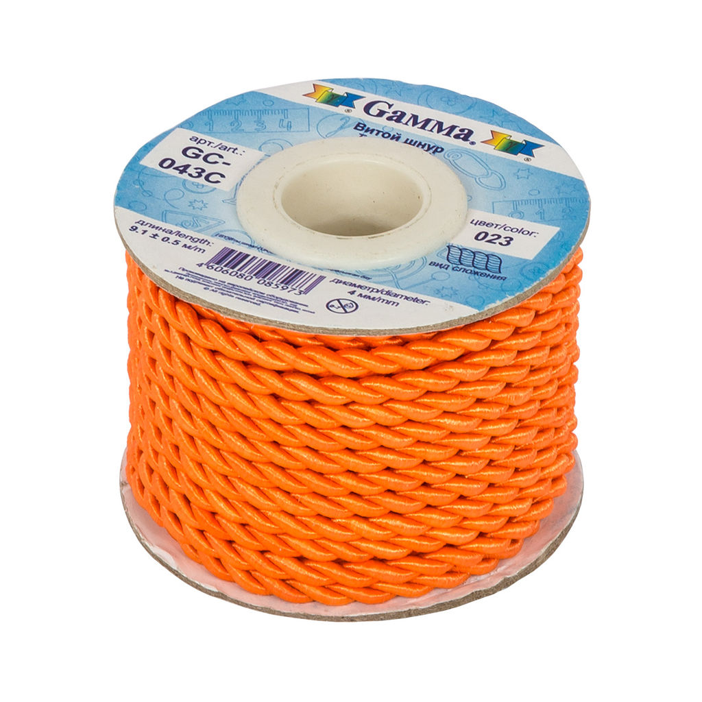 Шнур Gamma 4 мм GC-043C витой 9.1 м 0.5 м
