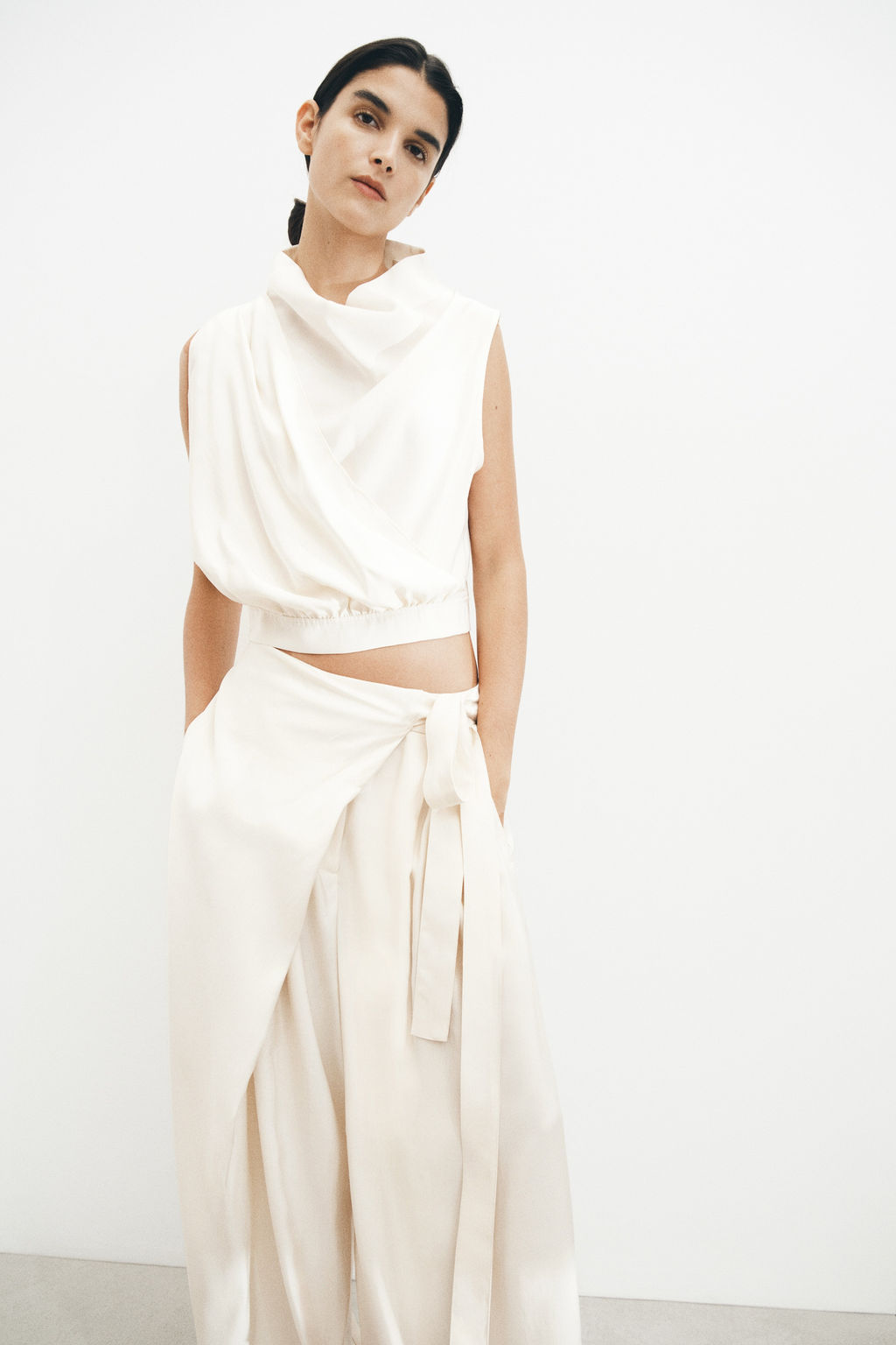 Top drapeado en mezcla de modal - H&m фото 3