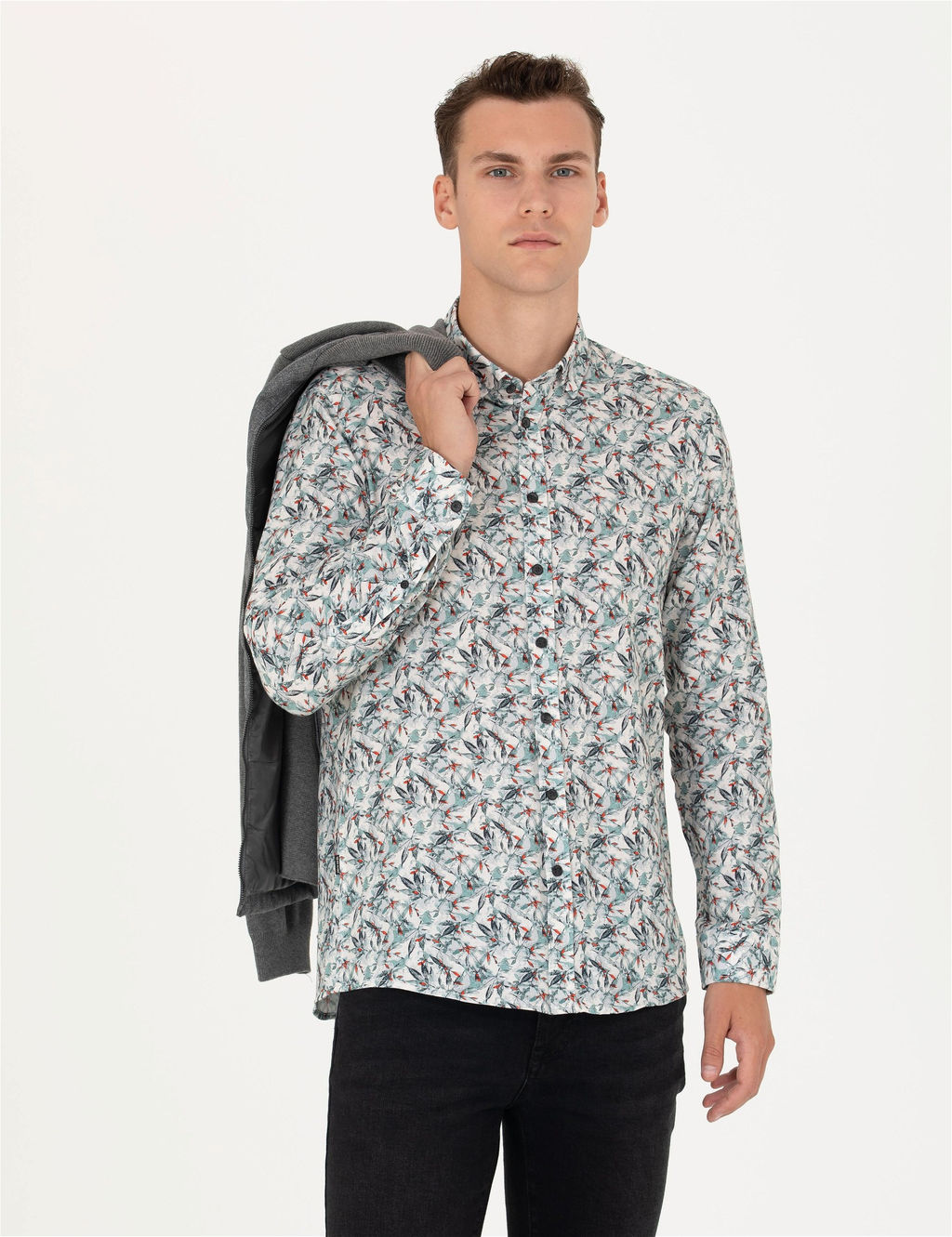Mint Slim Fit Uzun Kollu G_mlek