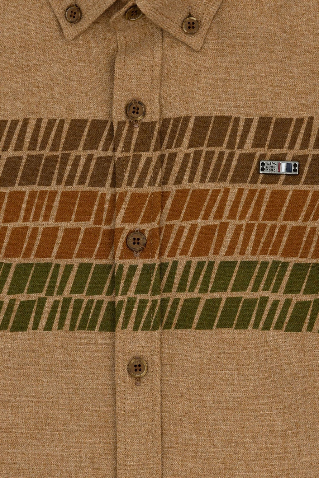 Рубашка кокосового цвета с длинным рукавом для мальчика - U.s. polo assn фото 4
