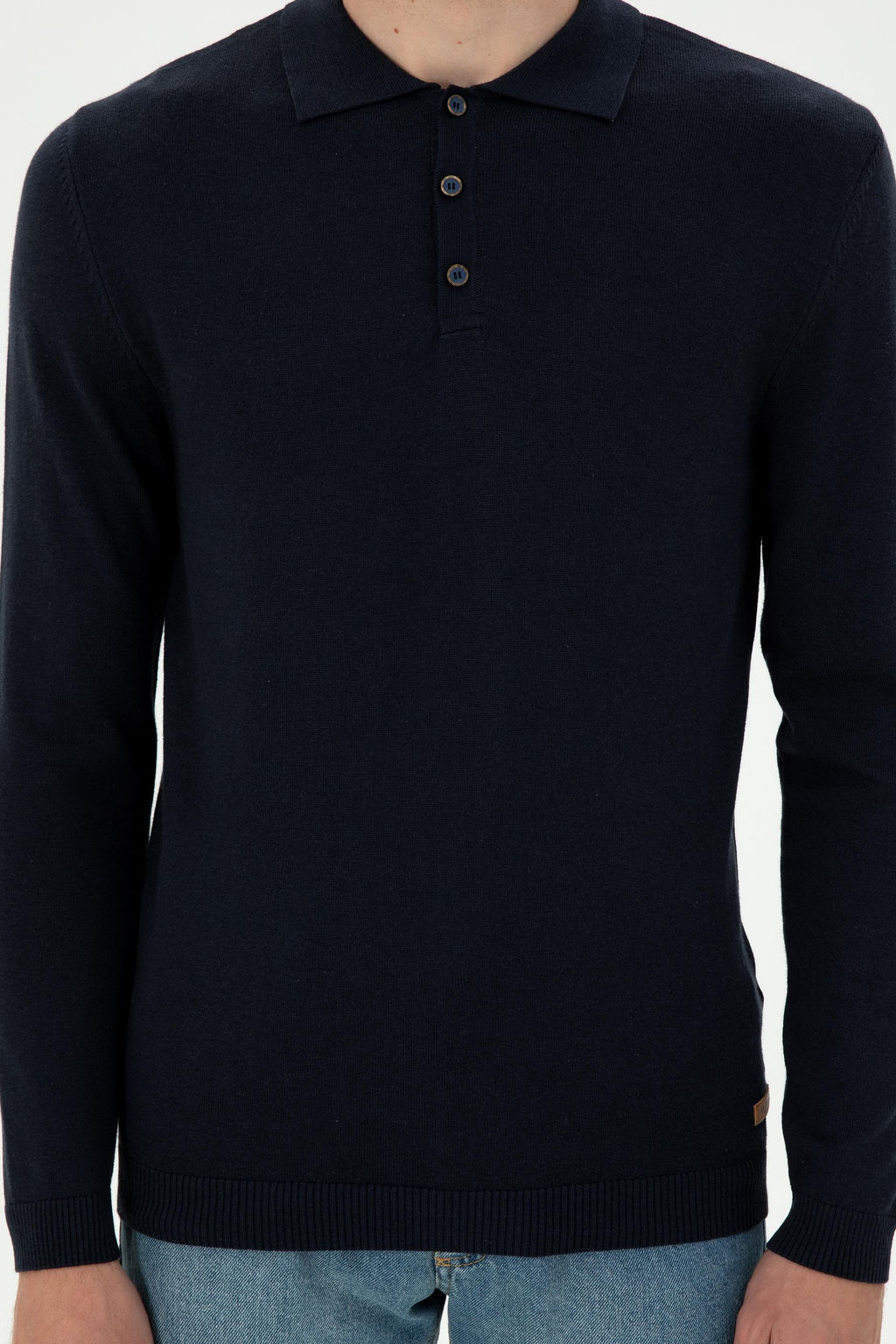 Erkek Lacivert Basic Kazak