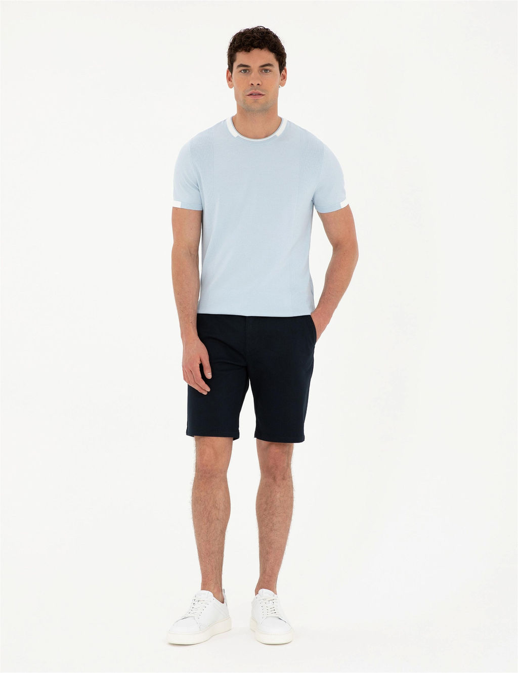 Lacivert Slim Fit Dokuma _ort