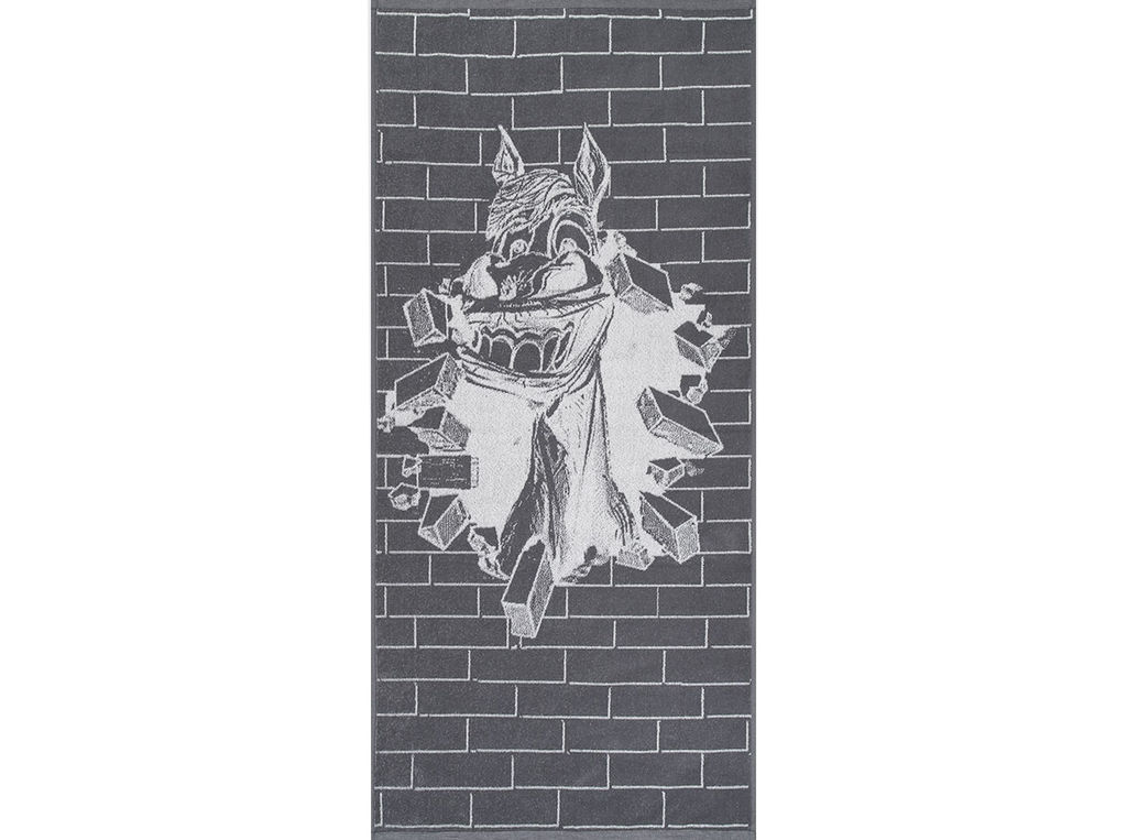 Полотенце махровое 6с102.411ж1 Здрасте конь(графит5) 67х150см