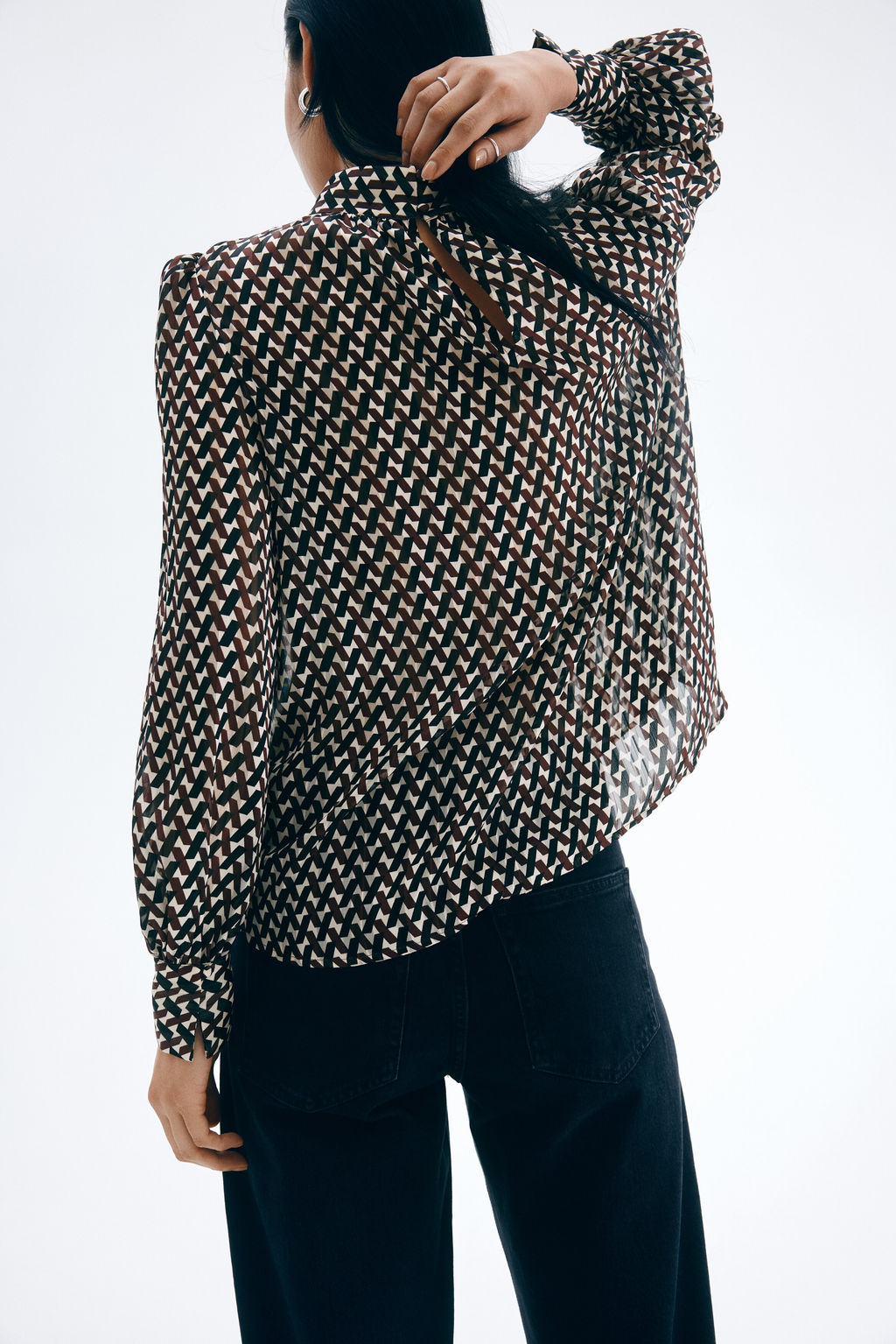 Stand-collar blouse - H&m фото 10