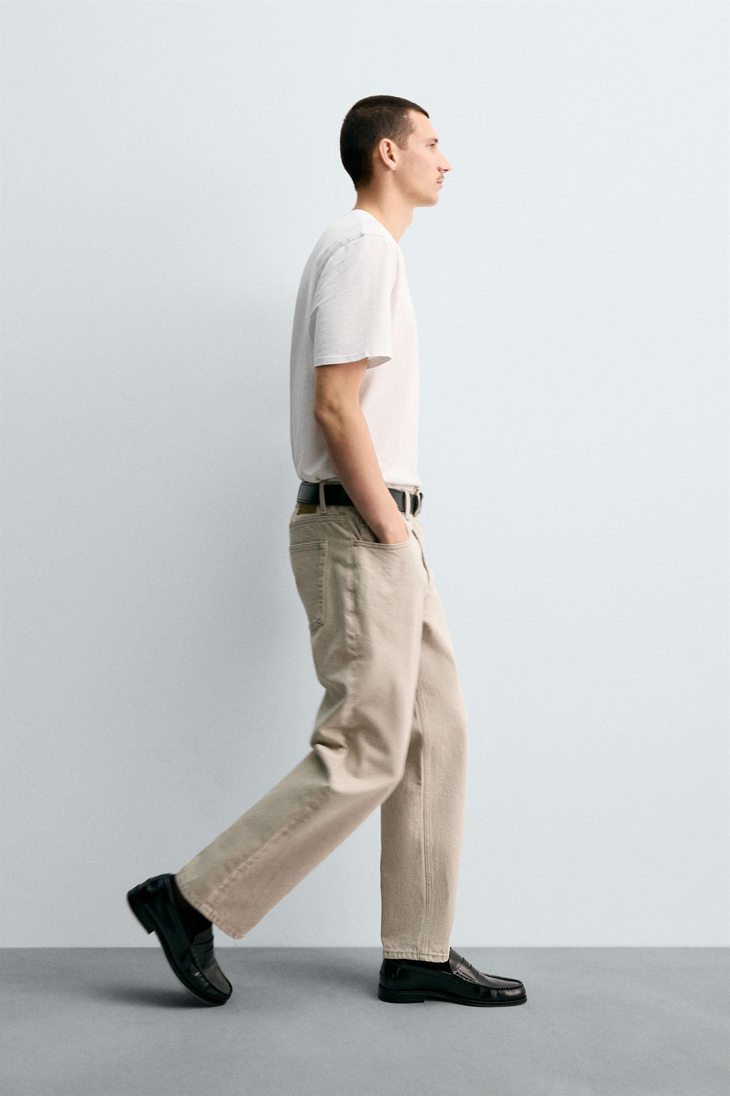 WASHED PRINT STRAIGHT-LEG JEANS - Zara фото 6