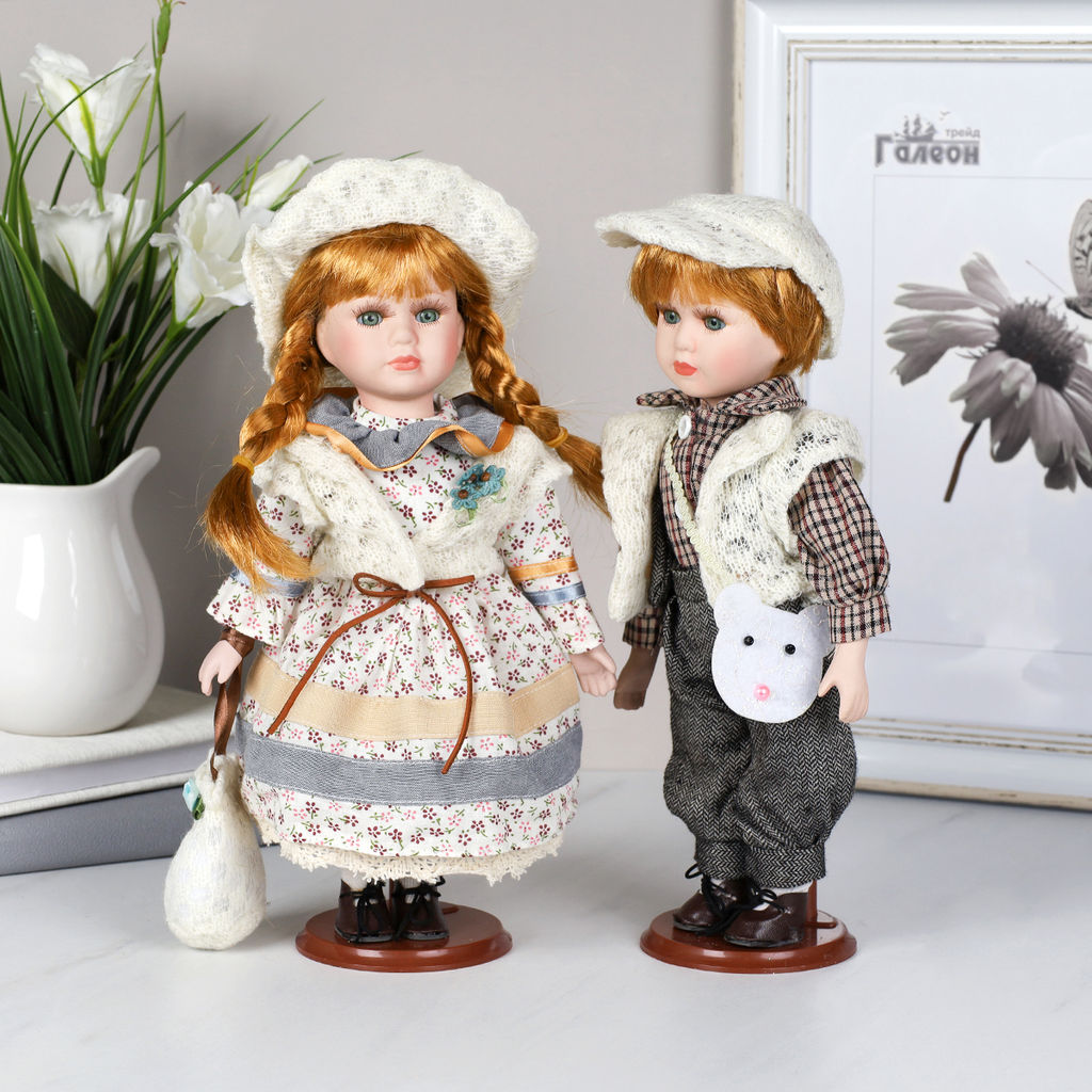 Сувенир коллекционный Мальчик и Девочка 2 штуки набор 31 см / 1213 /уп 24/ - Галеонтрейд фото 10