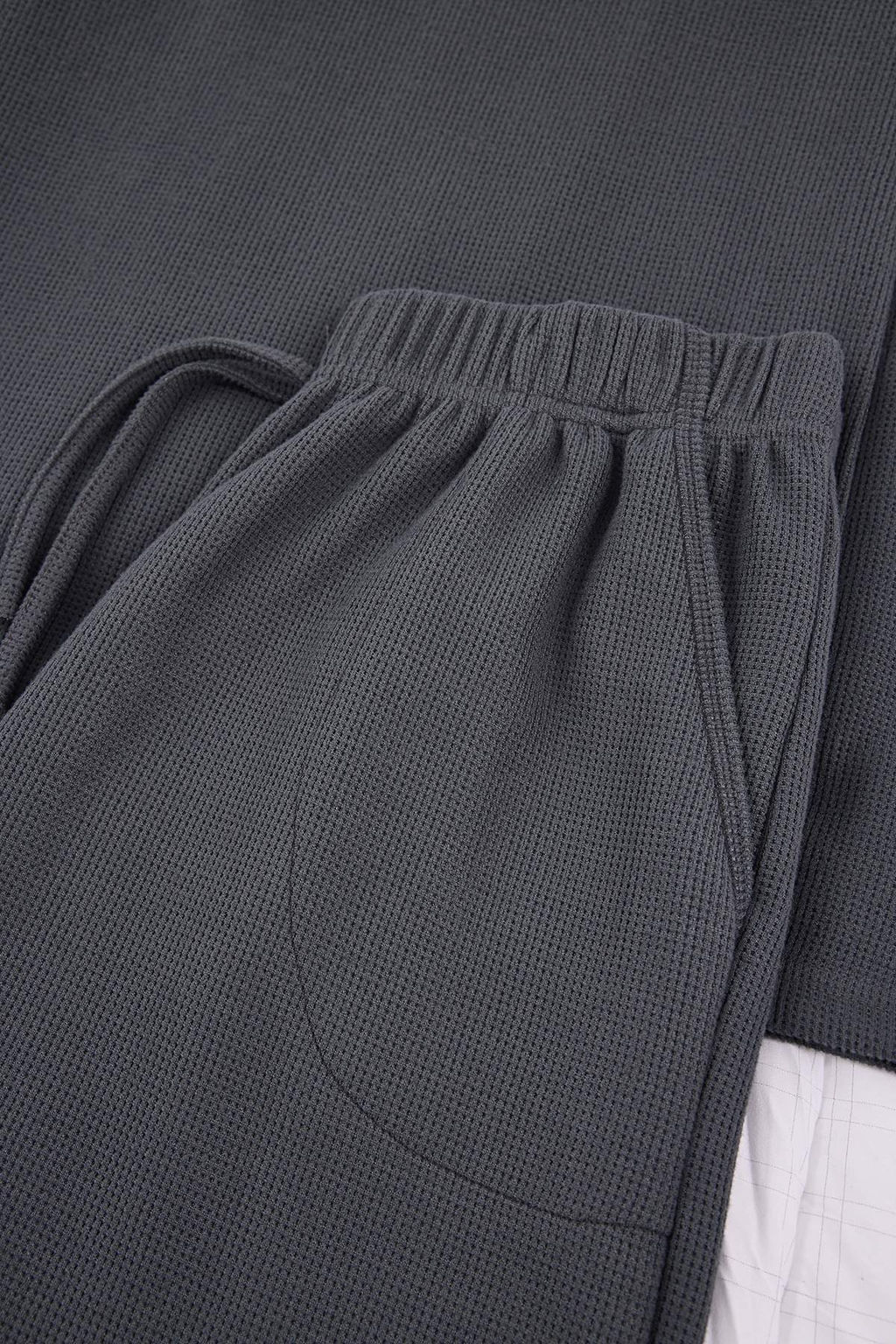 Lacivert Regular Yumusak Waffle Orme Pijama Tak?m? TMNAW26PT00066 - Trendyolmilla фото 5