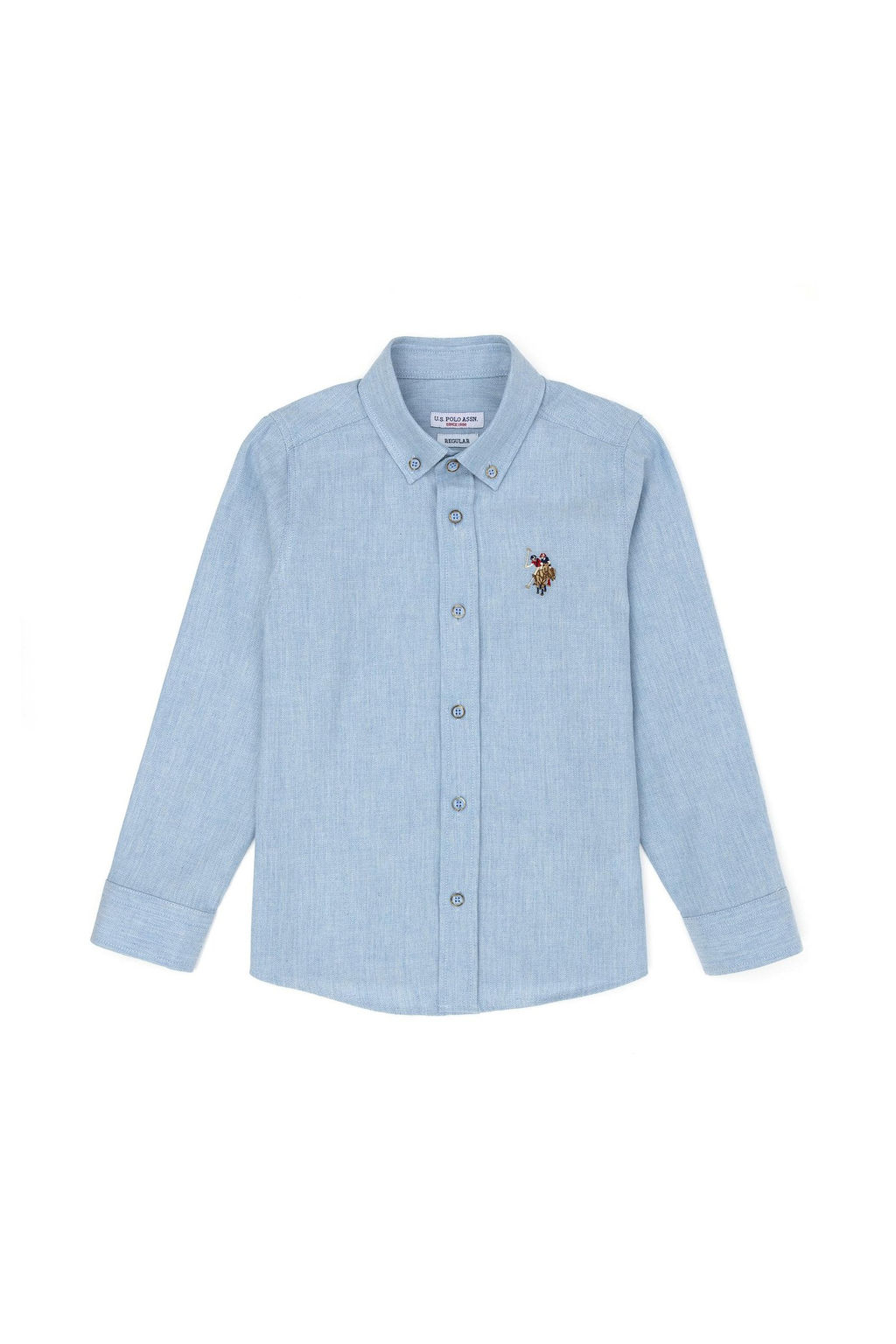 U. S. Polo Assn Голубая рубашка с длинным рукавом для мальчика - U.s. polo assn фото 6