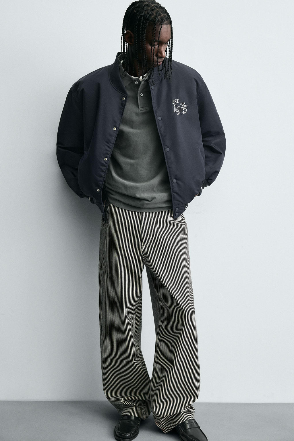 CONTRAST EMBROIDERY BOMBER JACKET - Zara фото 6