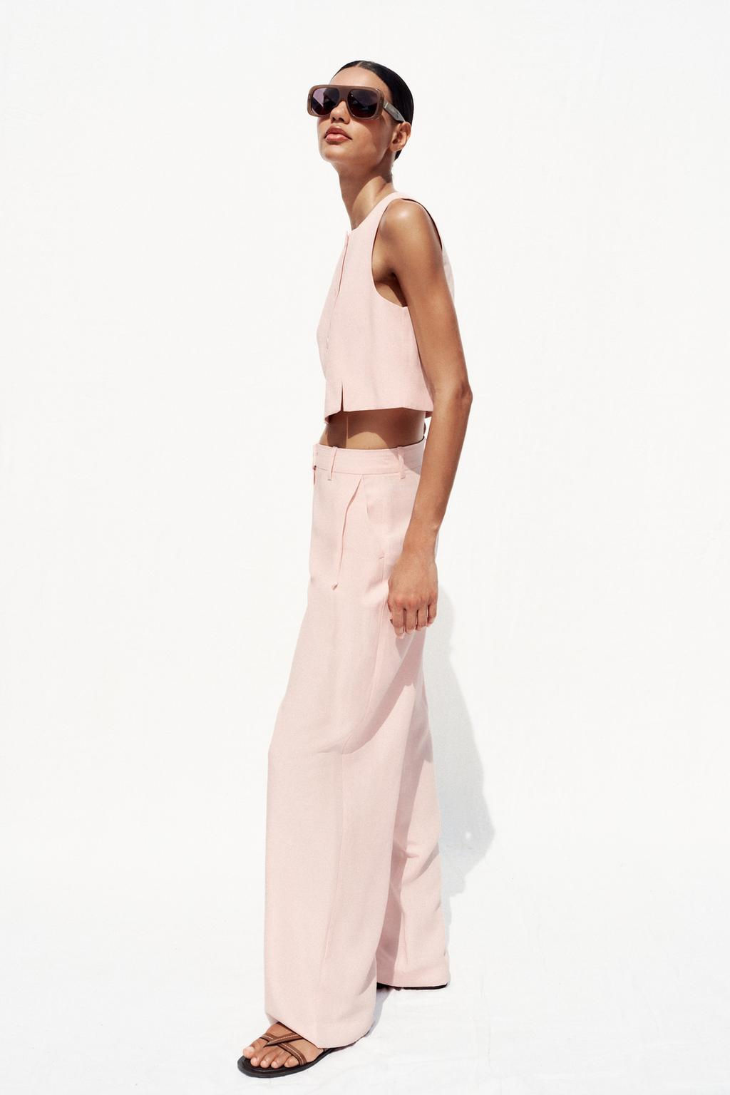 WIDE-LEG TROUSERS WITH DARTS - Zara фото 6