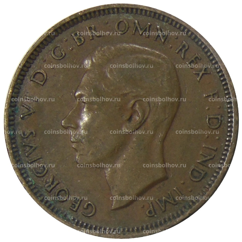 1/2 пенни 1938 года Австралия