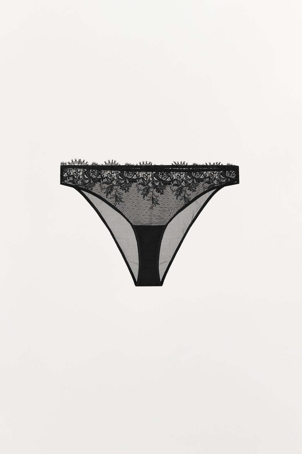 BRAGUITA PLUMETI ENCAJE / Negro - Zara фото 6