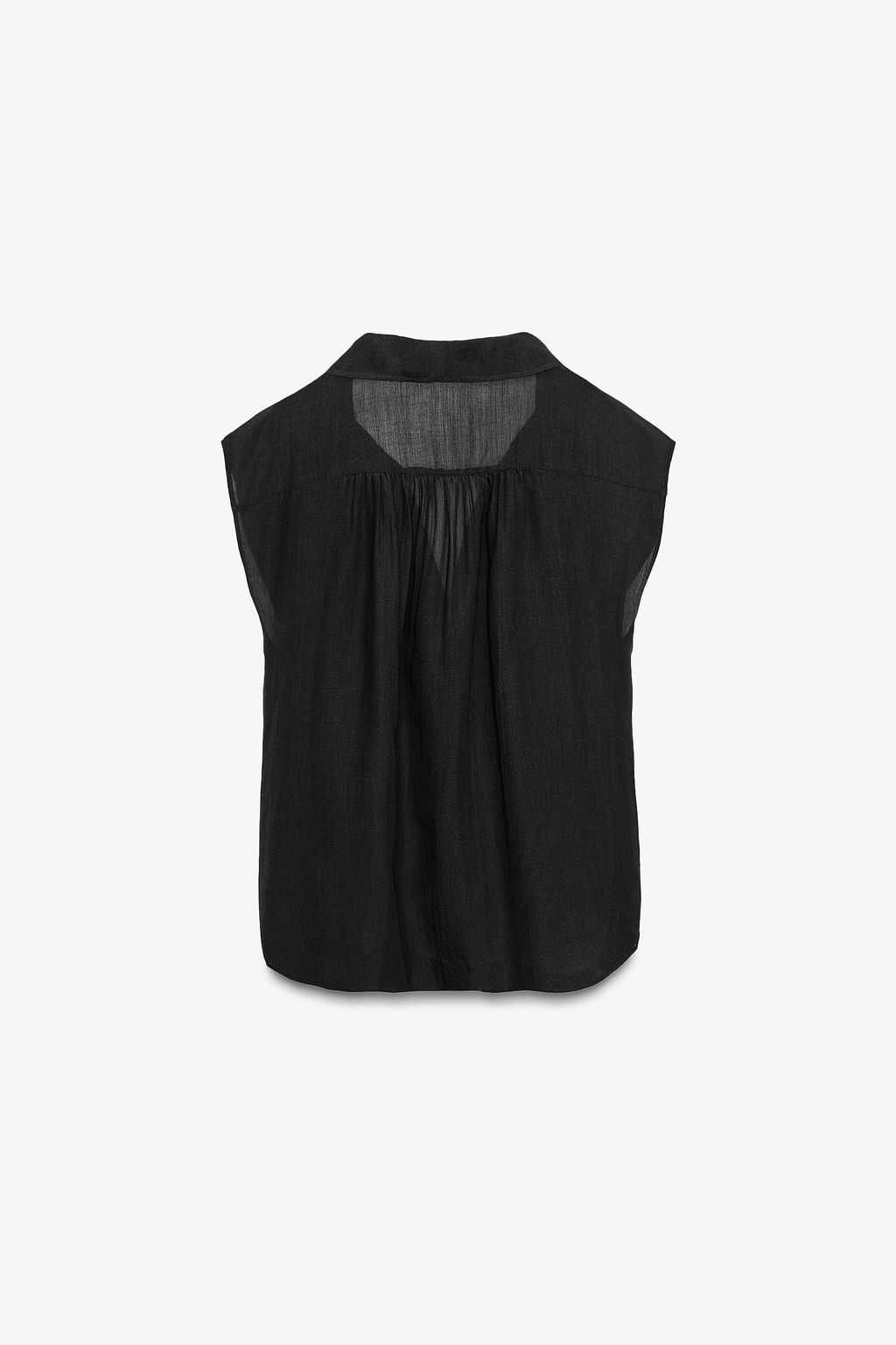 RAMIE BLEND SHIRT WITH PINTUCKS ZW COLLECTION - Zara фото 7