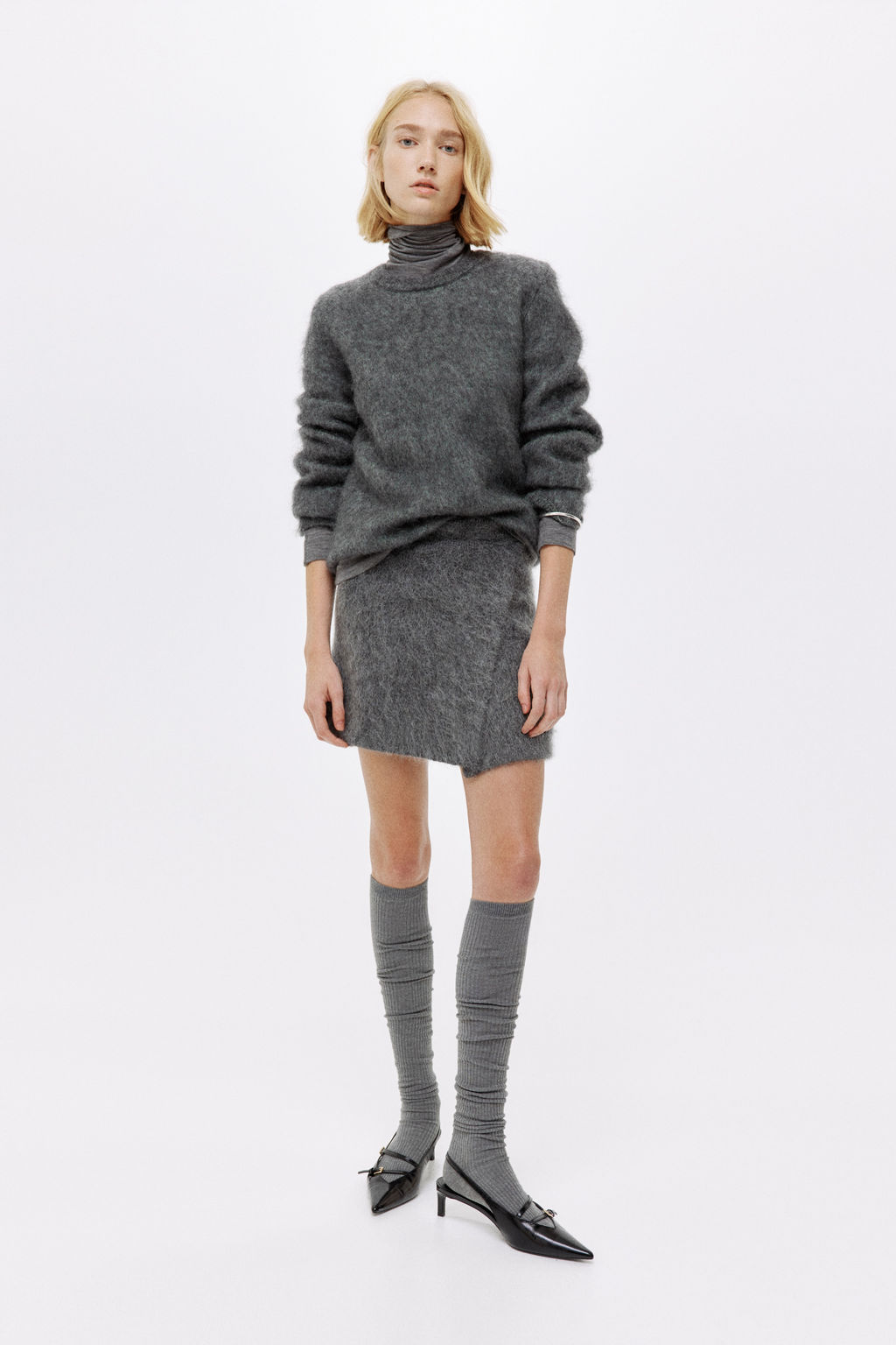 Minifalda en mezcla de mohair - H&m фото 3