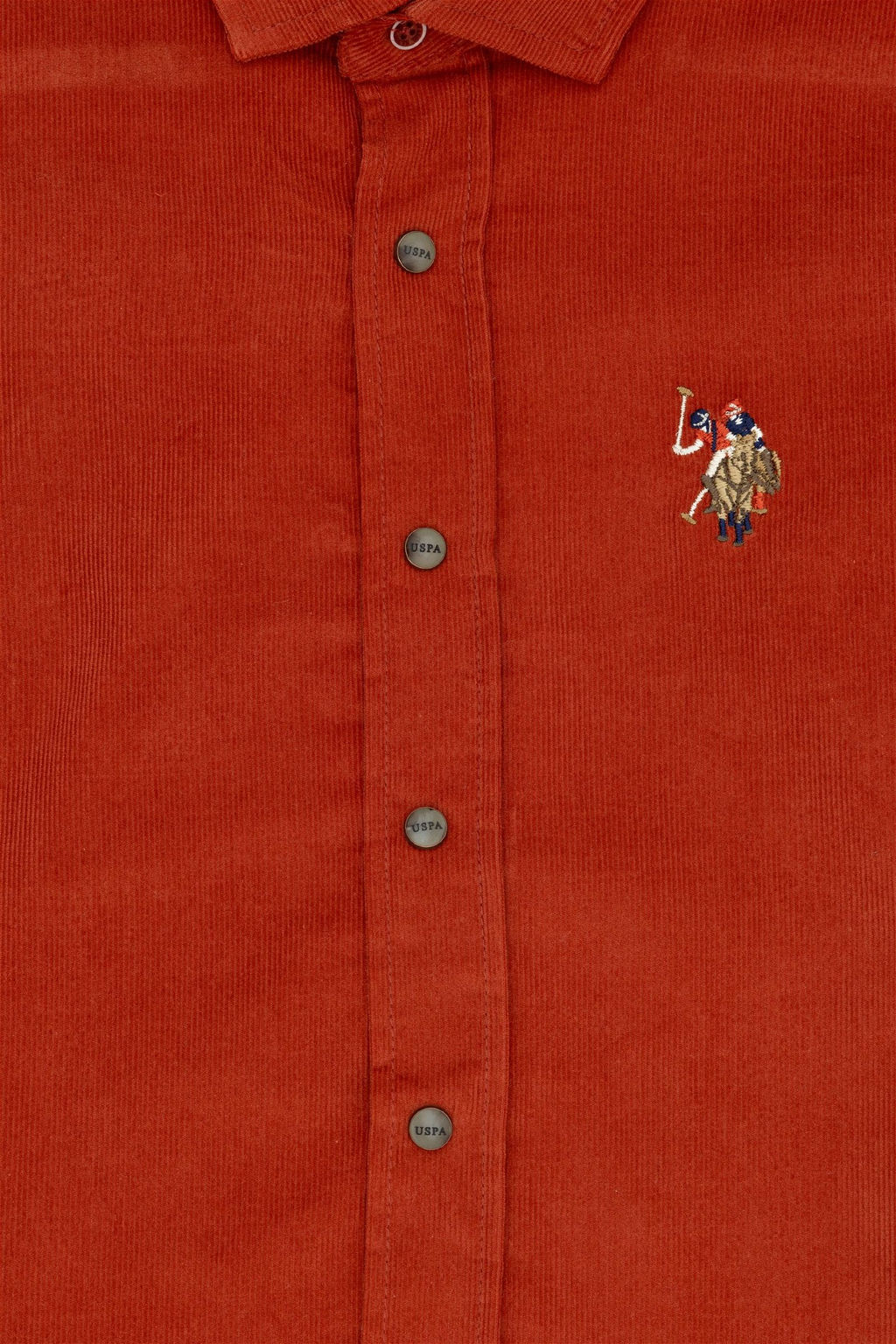 Рубашка U.S. Polo Assn Brick с длинным рукавом для мальчика из хлопка  фото 3