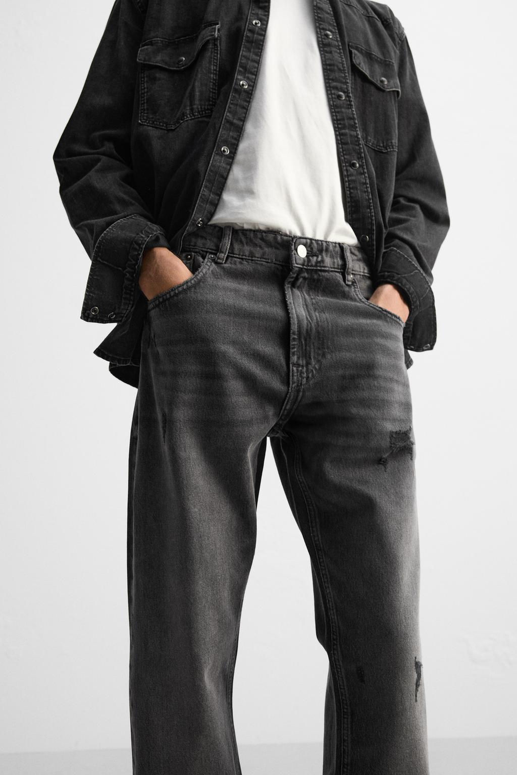STRAIGHT FIT RIP JEANS - Zara фото 5