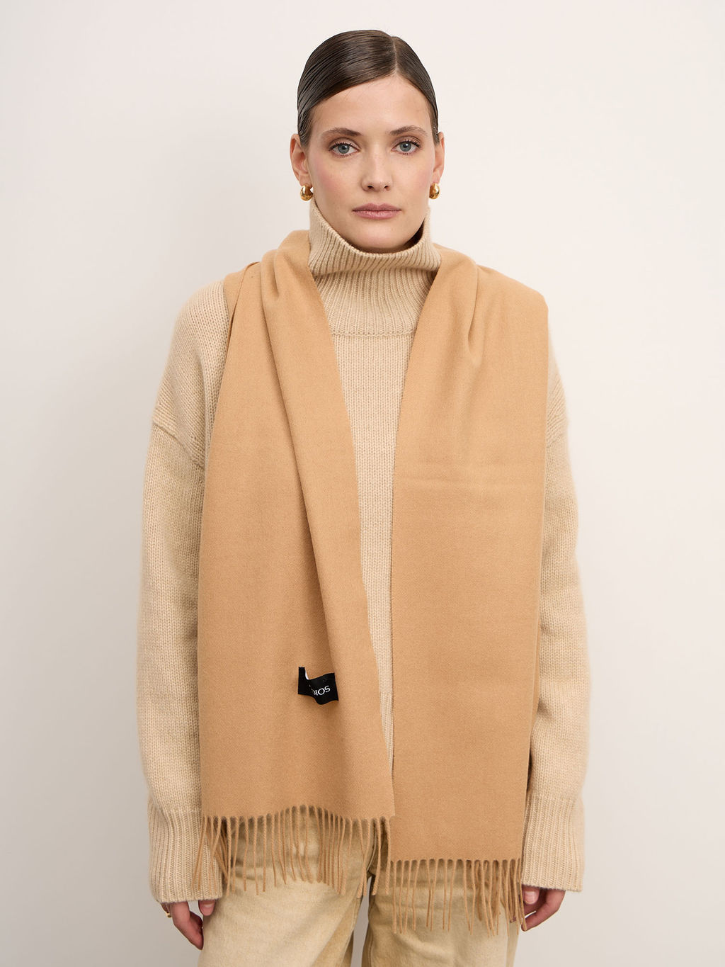 Шарф из кашемира 12219n кэмел