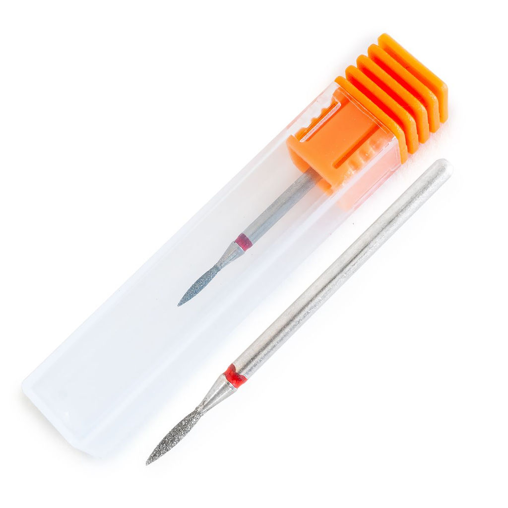 Nail Art Фреза алмазная пуля, красный  фото 3