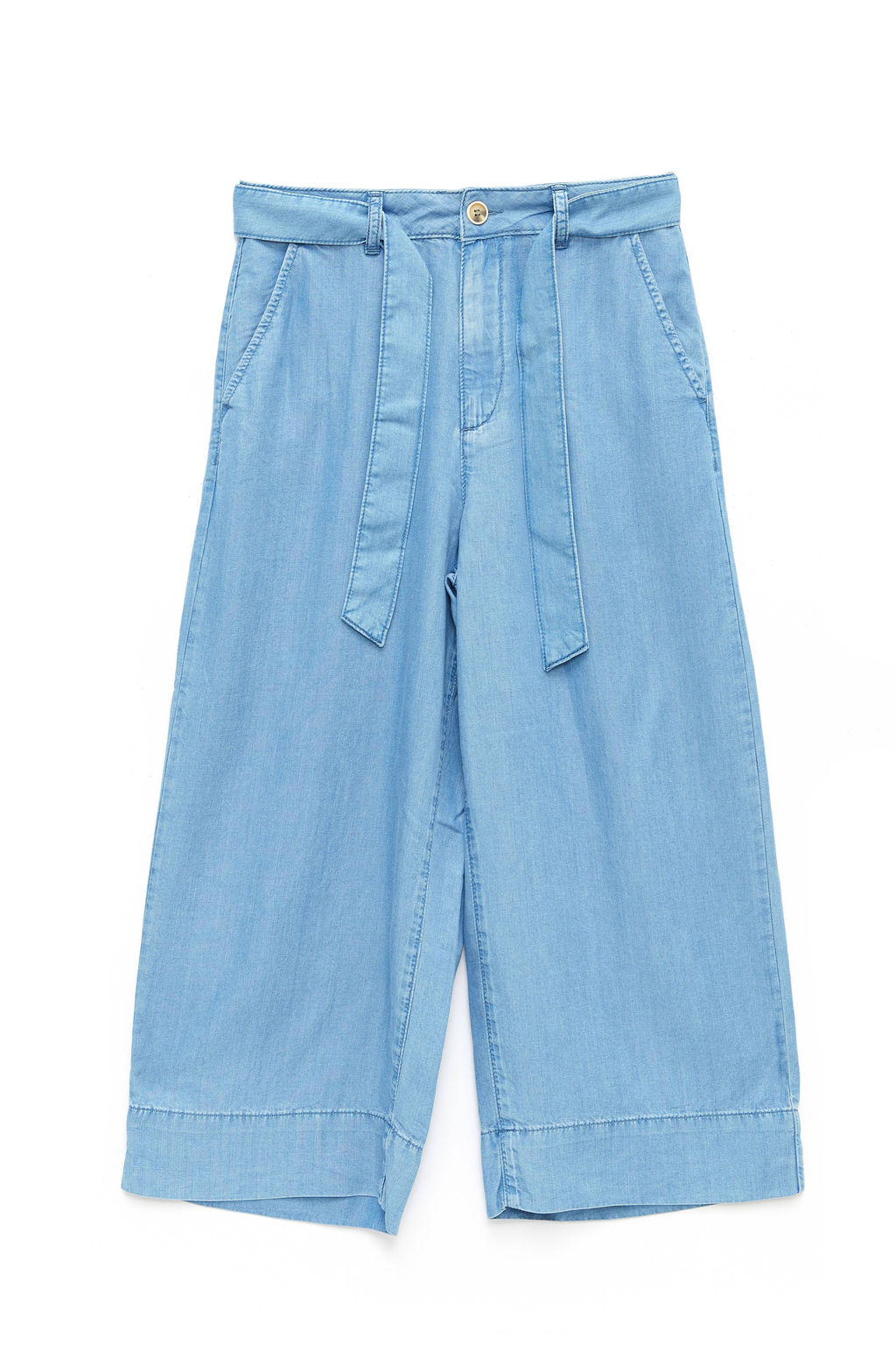 CONTE Джинсовые кюлоты из премиального тенсела AK003 bleach blue - Conte elegant фото 4