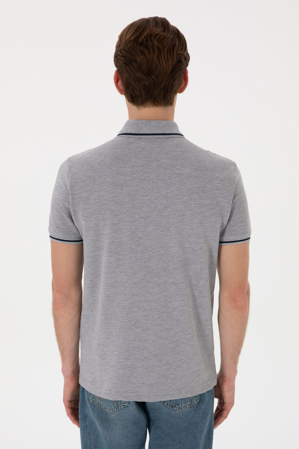 Erkek Gri Melanj Basic Ti__rt Sepette S_rpriz _ndirim - U.s. polo assn фото 6