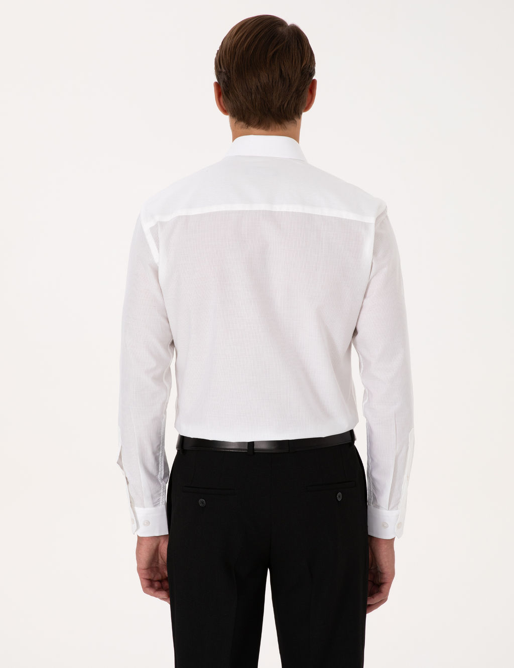 Beyaz Slim Fit Uzun Kollu G_mlek