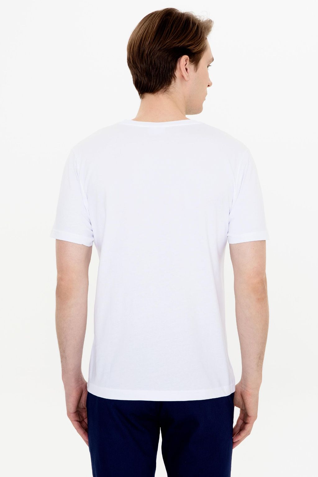 U. S. Polo Assn Мужская белая футболка с круглым вырезом - U.s. polo assn фото 5