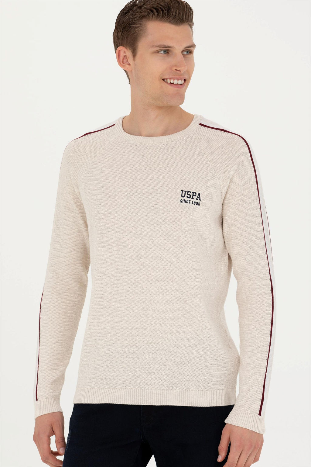 Мужской свитер из каменного меланжа - U.s. polo assn фото 11