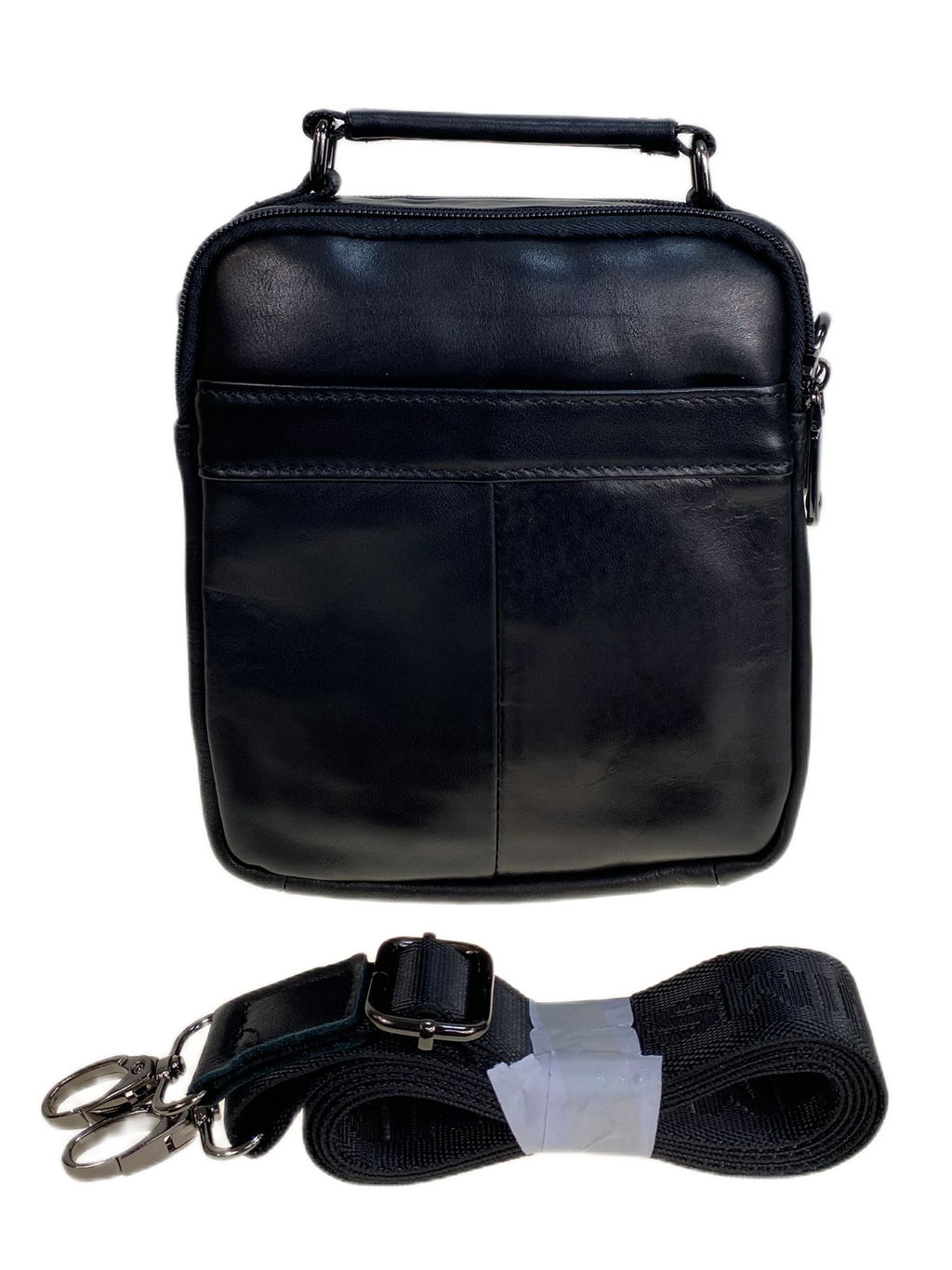 Сумка мужская из натуральной кожи, цвет черный - Greta фото 2