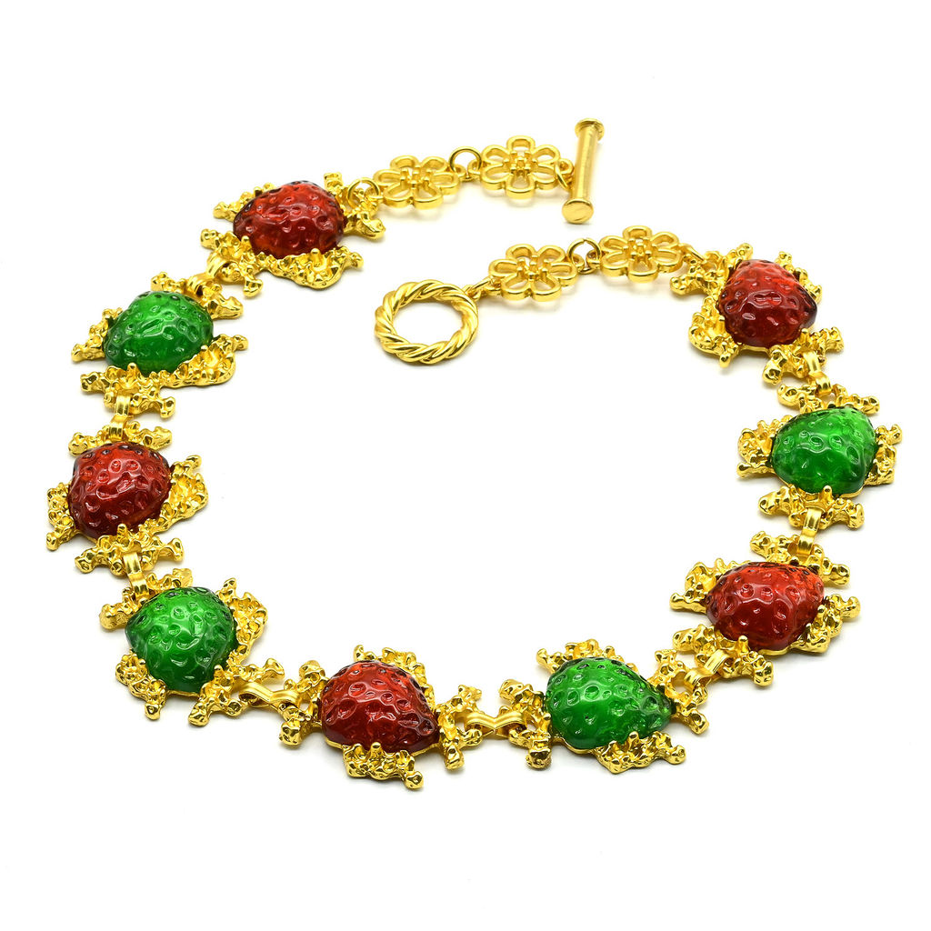 Колье винтажное крупное с люцитом, 47см