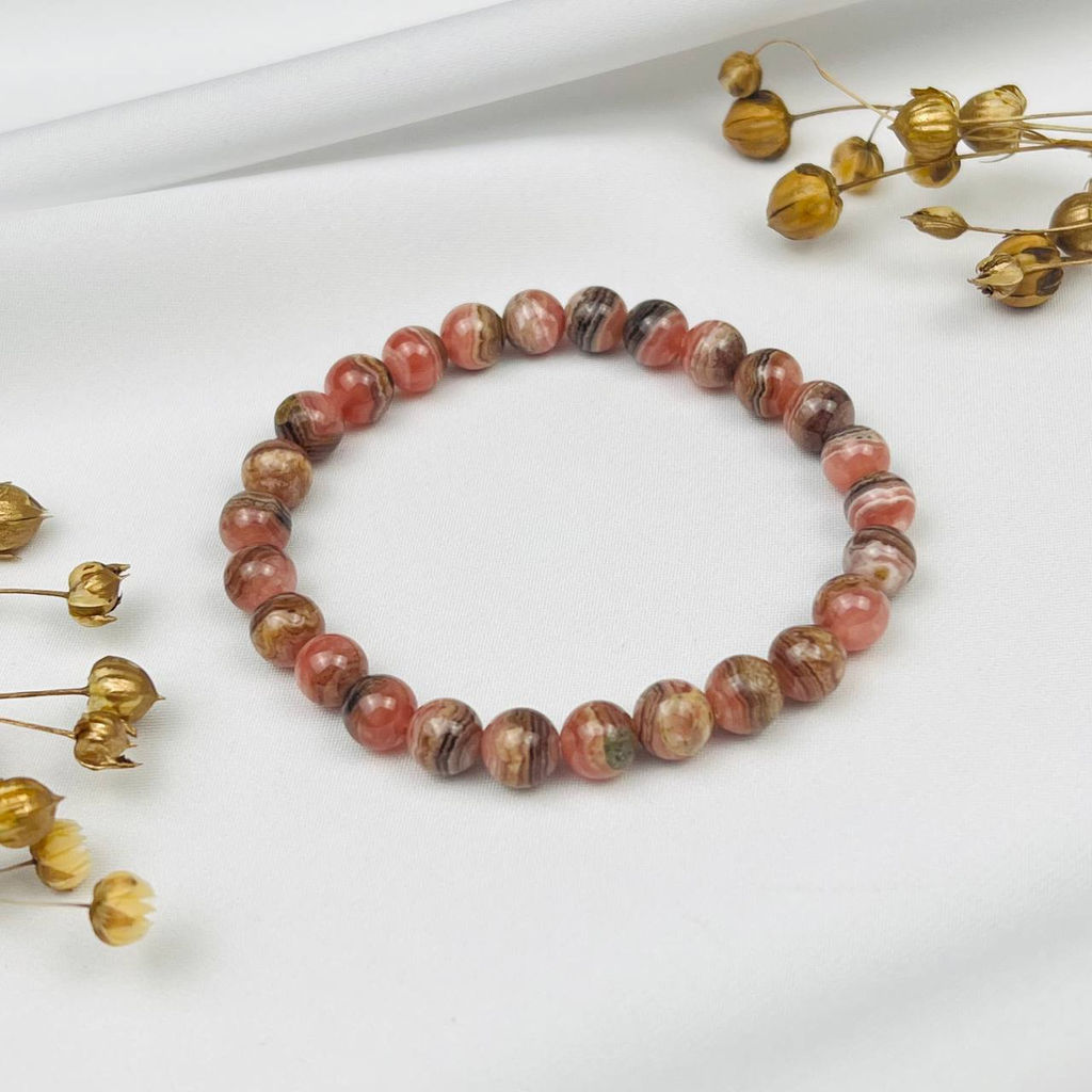 Браслет мужской из Родохрозита - Радуга самоцветов фото 2