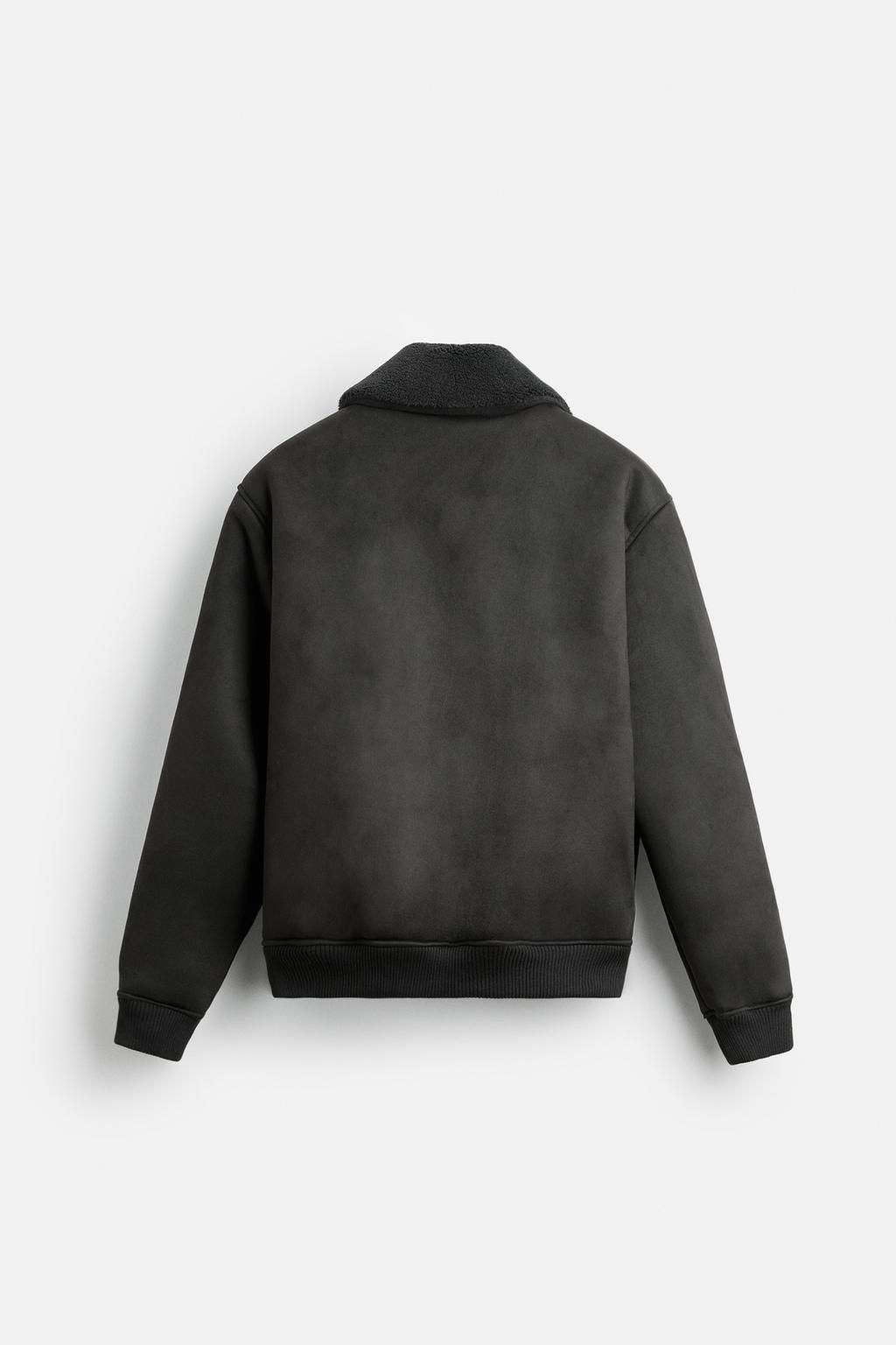 FAUX SUEDE CONTRAST JACKET - Zara фото 8