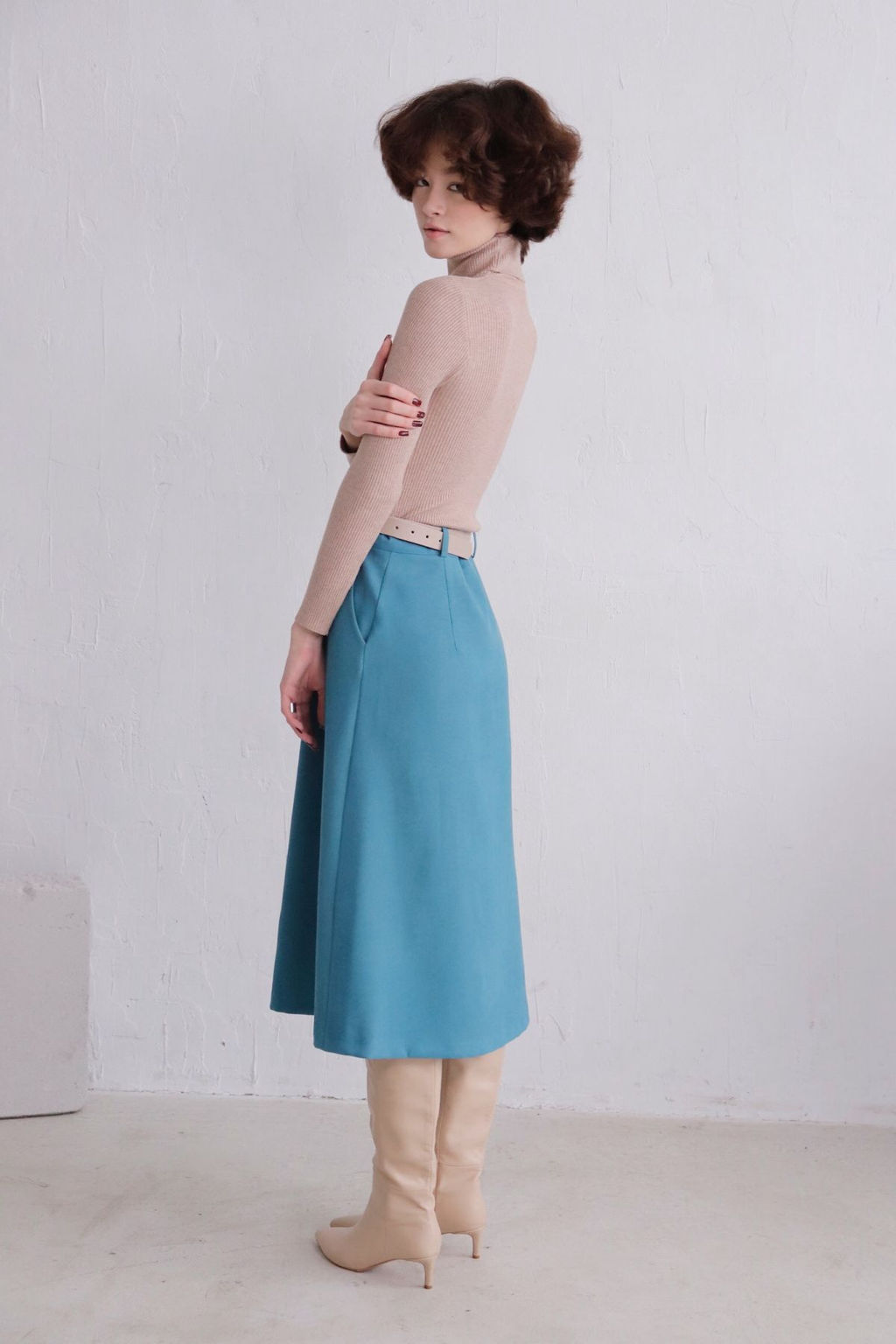 11555 Юбка на пуговицах бирюзовая - Martichelli фото 5