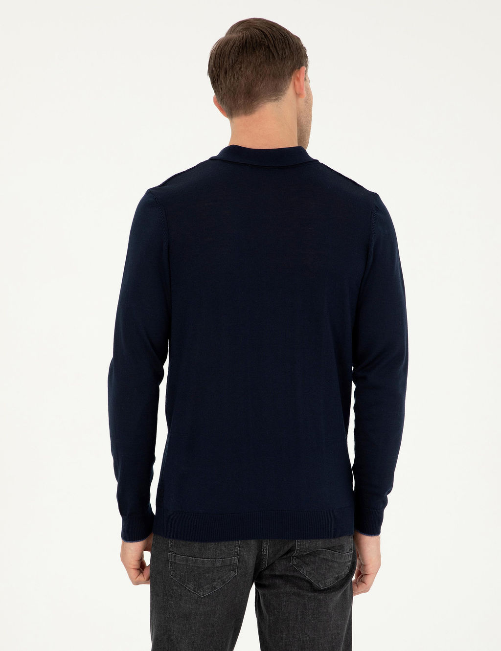 Темно-синий свитер обычного кроя - Cacharel фото 6