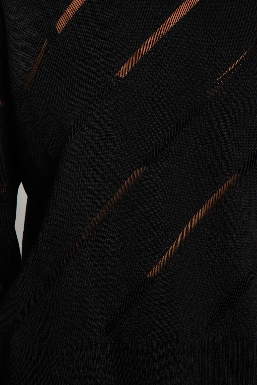 Siyah Ajurlu/Delikli Triko Kazak TWOAW24KZ00157 - Trendyolmilla фото 4