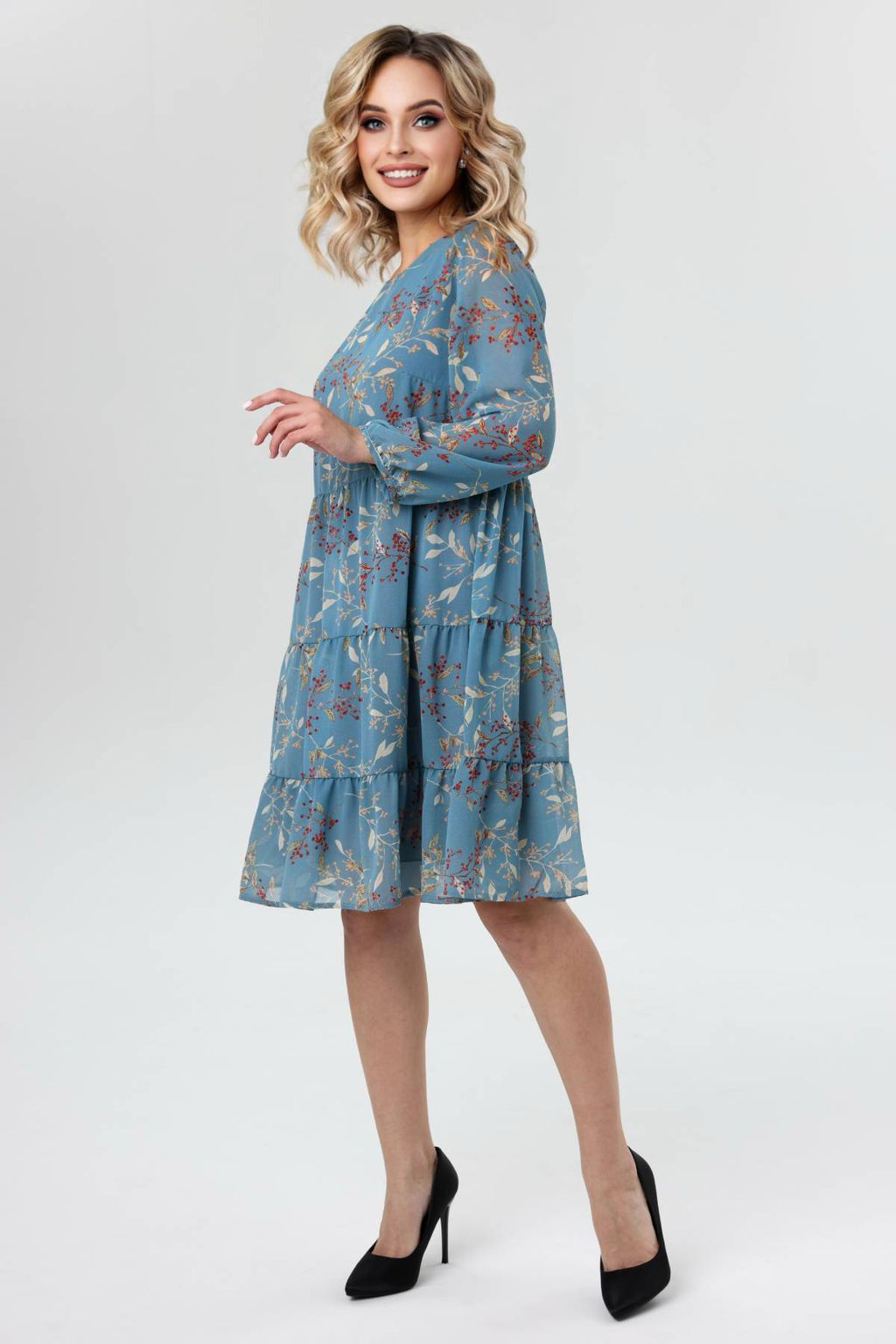 Платье женское 5980/30/Топленое молоко, синий - Rise фото 8